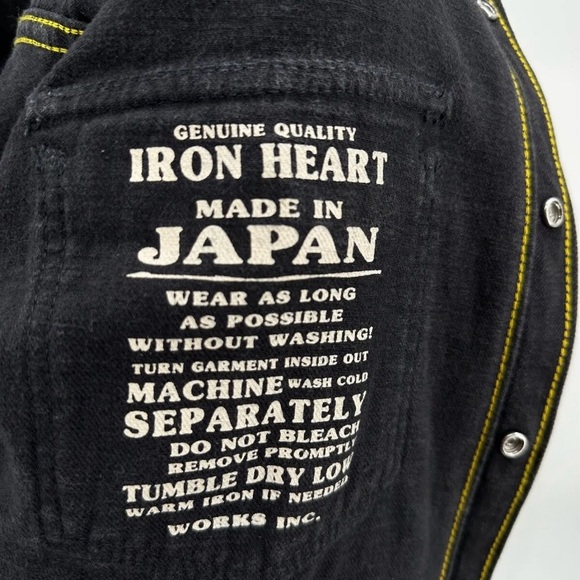 Iron Heart  Selvedge denim shirt black size Large - Picture 4 of 7